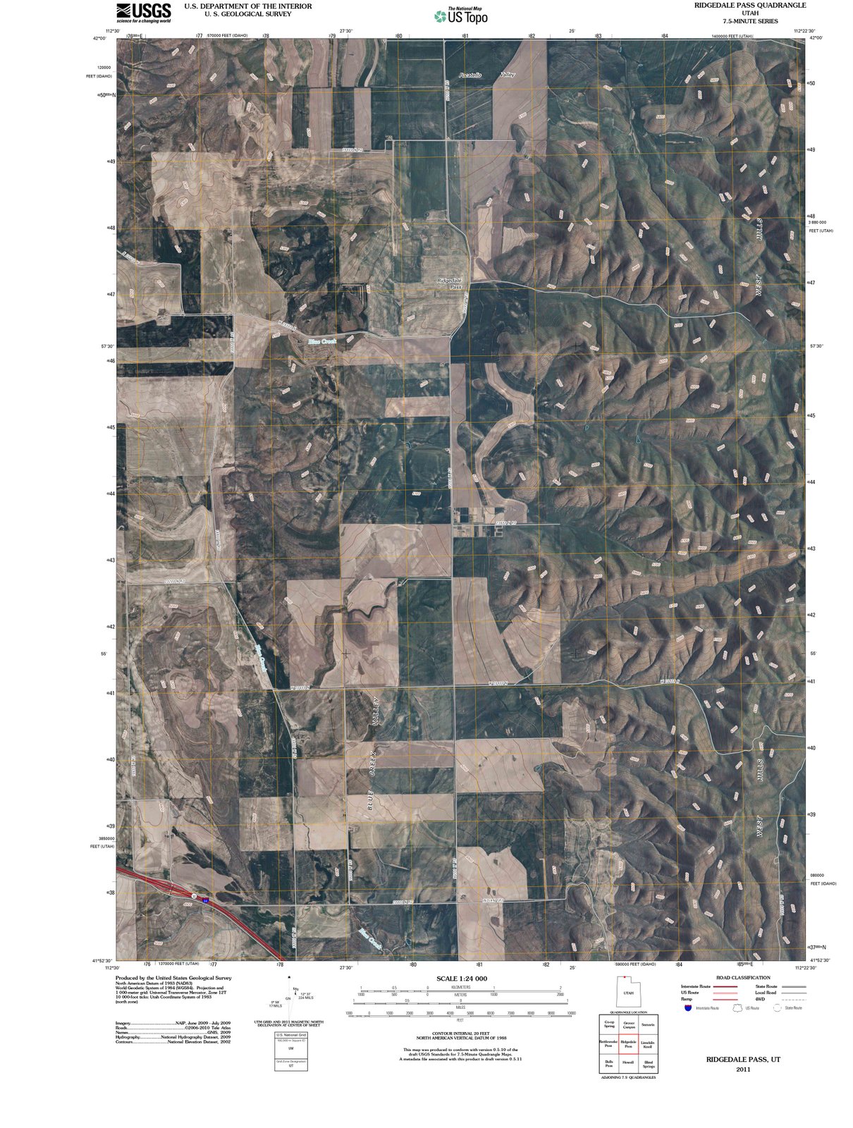 2011 Ridgedale Pass, UT - Utah - USGS Topographic Map