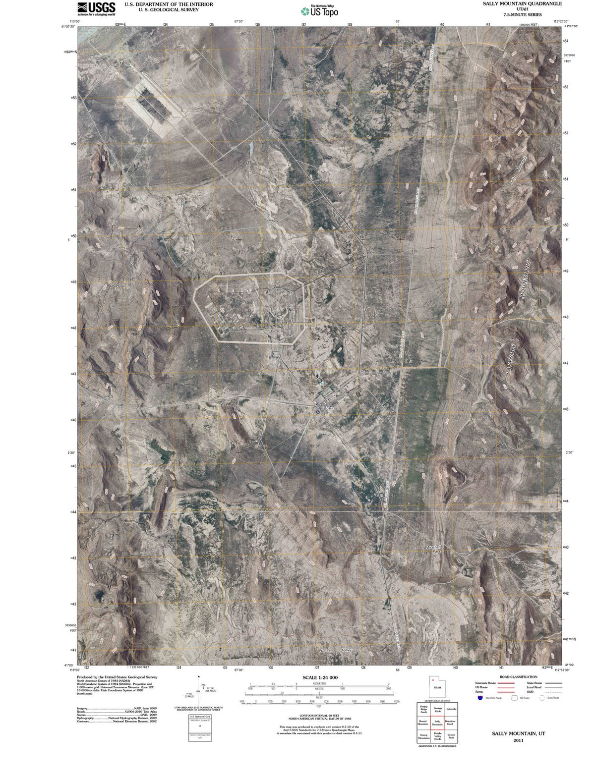 2011 Sally Mountain, UT - Utah - USGS Topographic Map