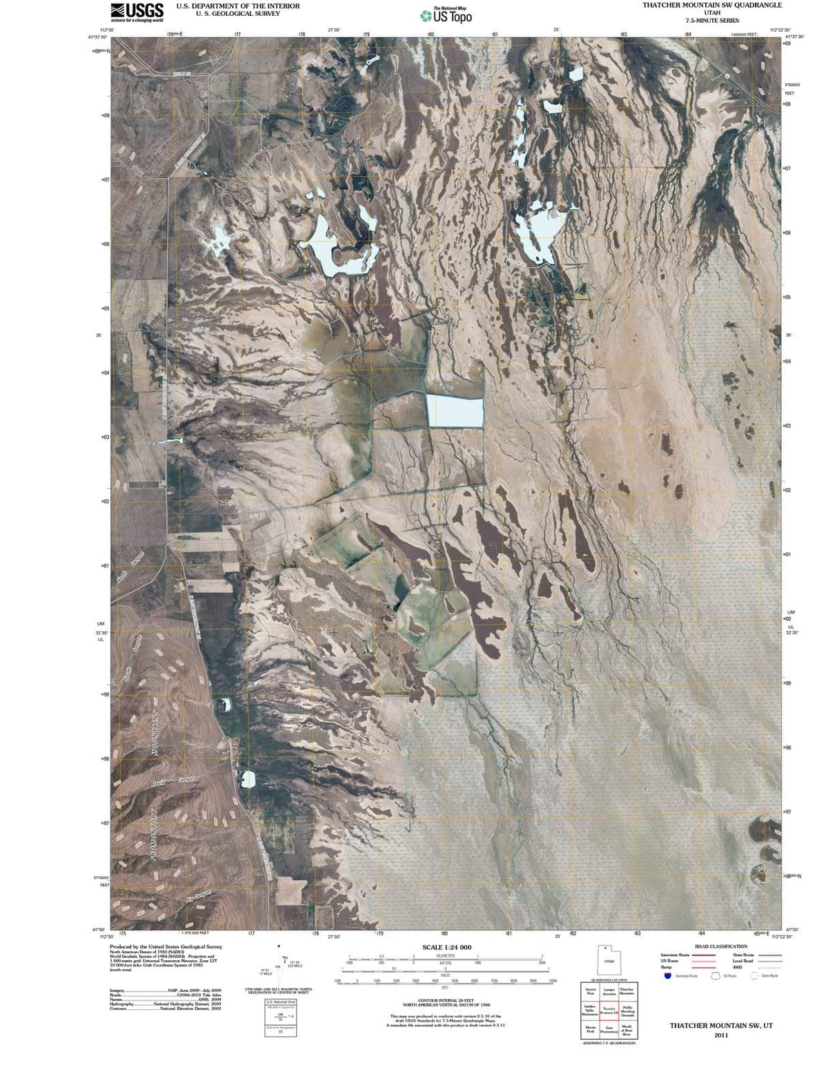 2011 Thatcher Mountain, UT - Utah - USGS Topographic Map v2