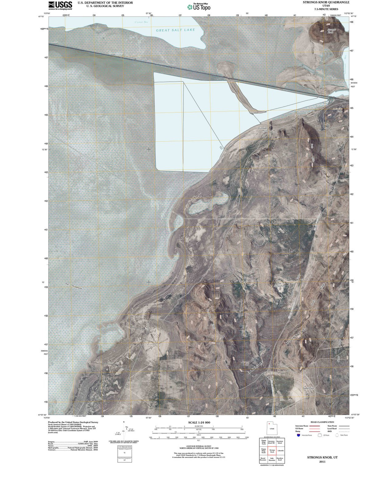 2011 Strongs Knob, UT - Utah - USGS Topographic Map