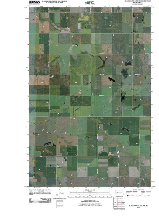 2011 Blackwater Lake, ND - North Dakota - USGS Topographic Map v2