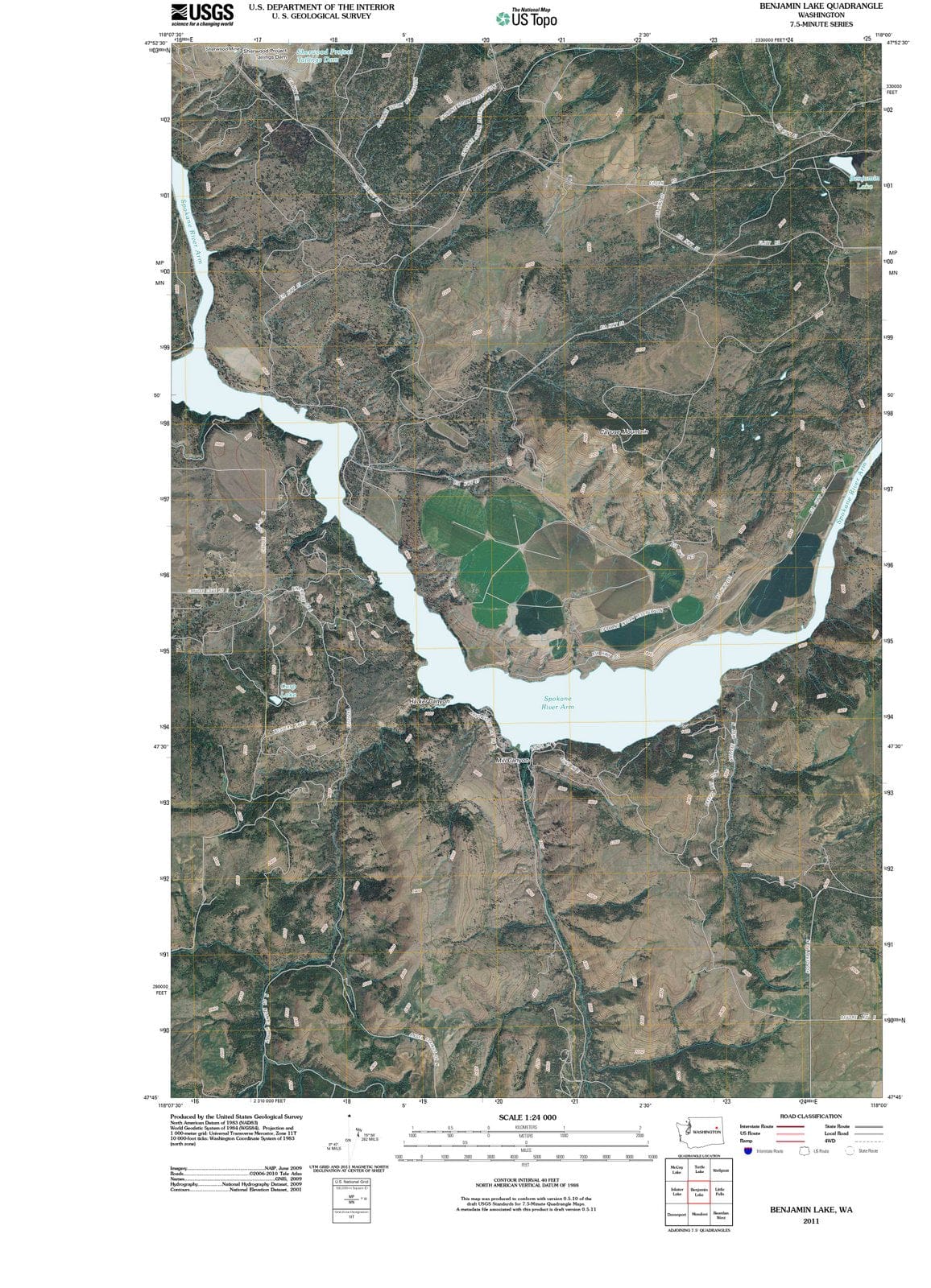 2011 Benjamin Lake, WA - Washington - USGS Topographic Map