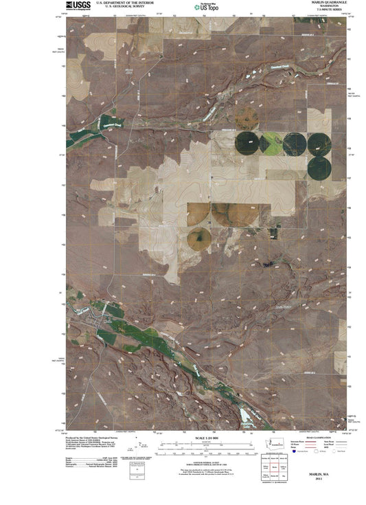 2011 Marlin, WA - Washington - USGS Topographic Map