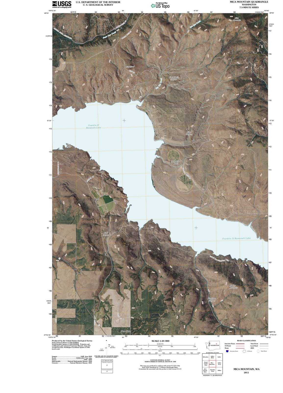 2011 Mica Mountain, WA - Washington - USGS Topographic Map