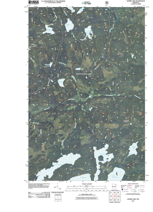 2011 Astrid Lake, MN - Minnesota - USGS Topographic Map
