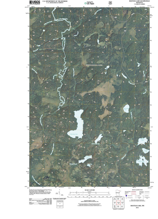 2011 Bootleg Lake, MN - Minnesota - USGS Topographic Map