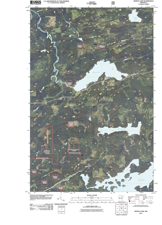 2011 Myrtle Lake, MN - Minnesota - USGS Topographic Map