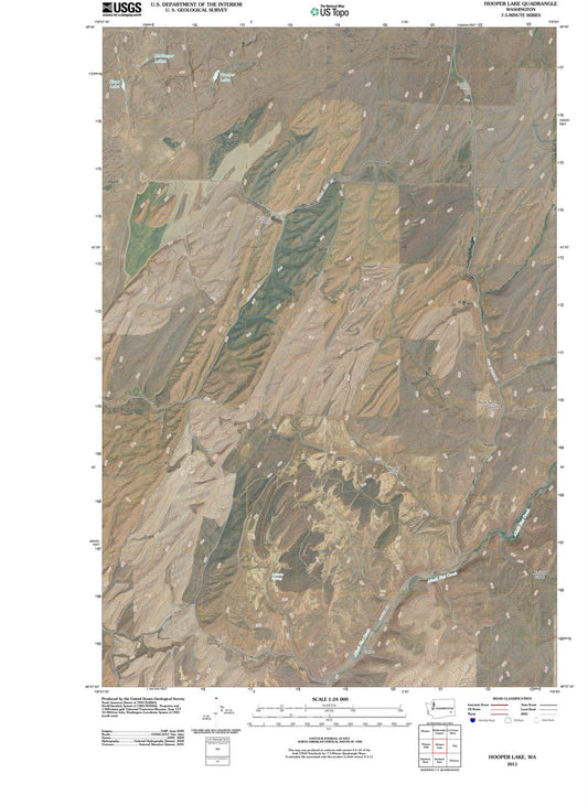 2011 Hooper Lake, WA - Washington - USGS Topographic Map