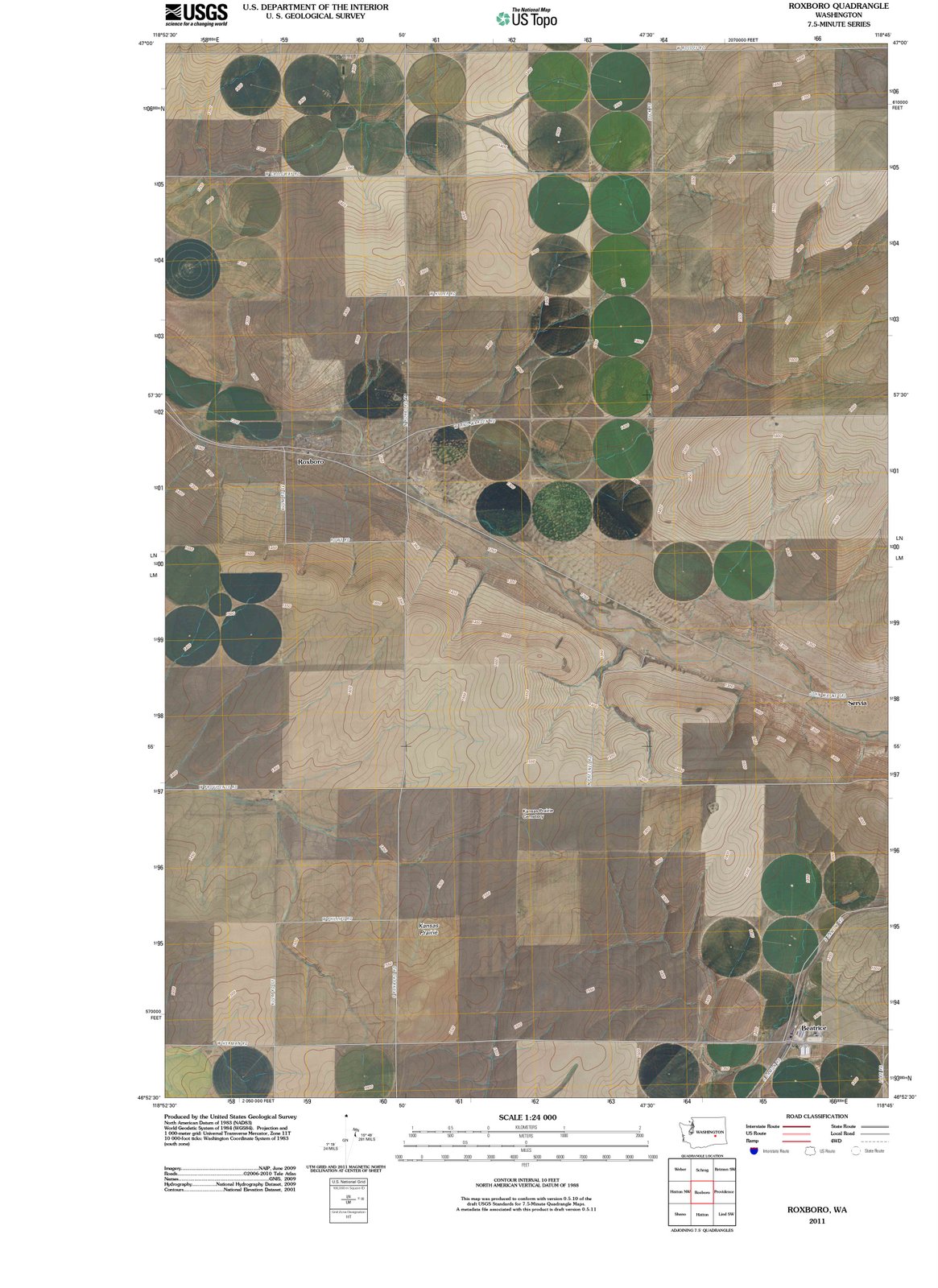 2011 Roxboro, WA - Washington - USGS Topographic Map