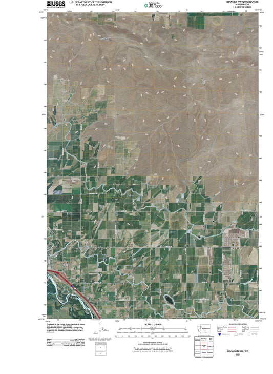 2011 Granger, WA - Washington - USGS Topographic Map v3