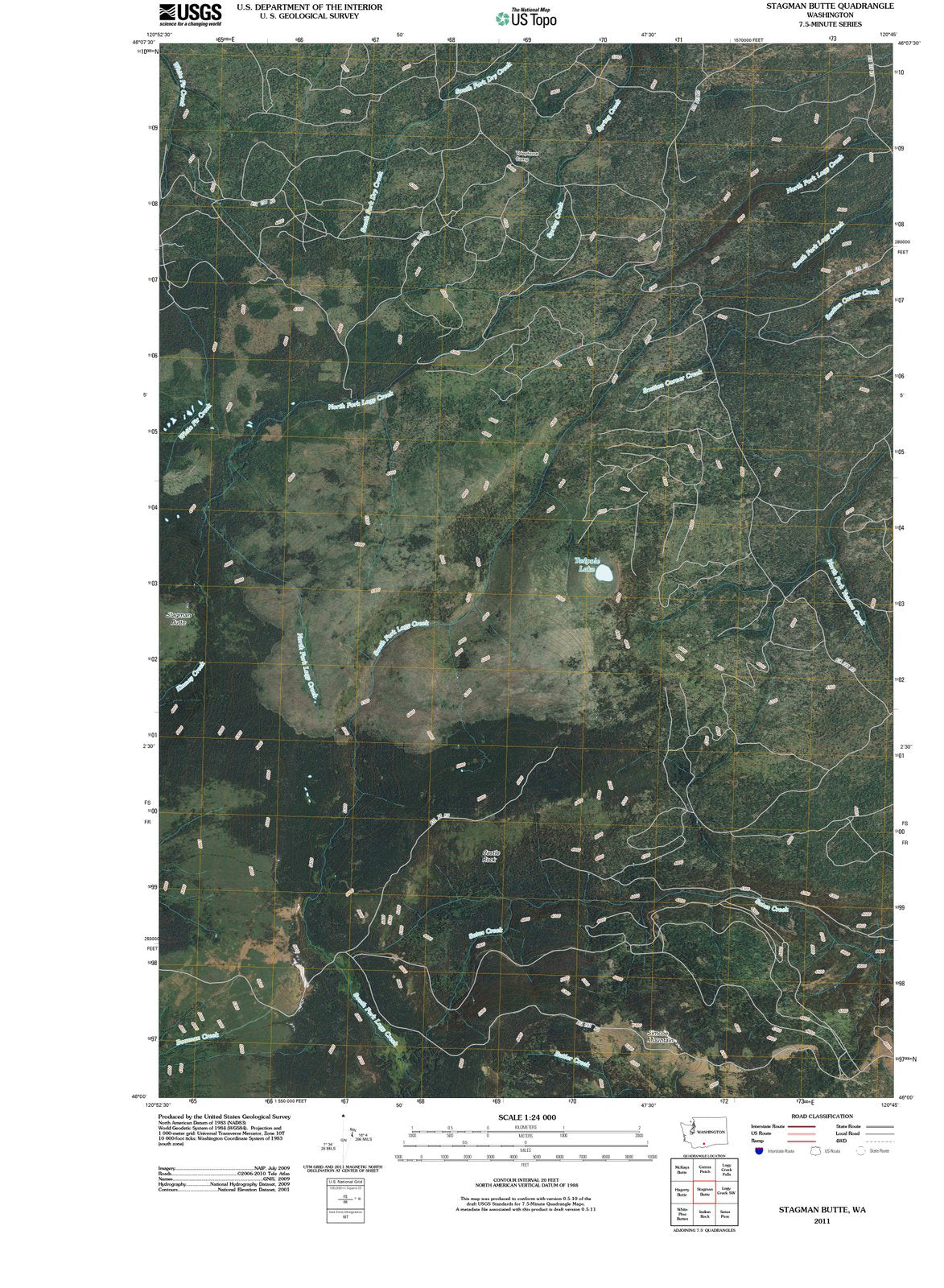 2011 Stagman Butte, WA - Washington - USGS Topographic Map