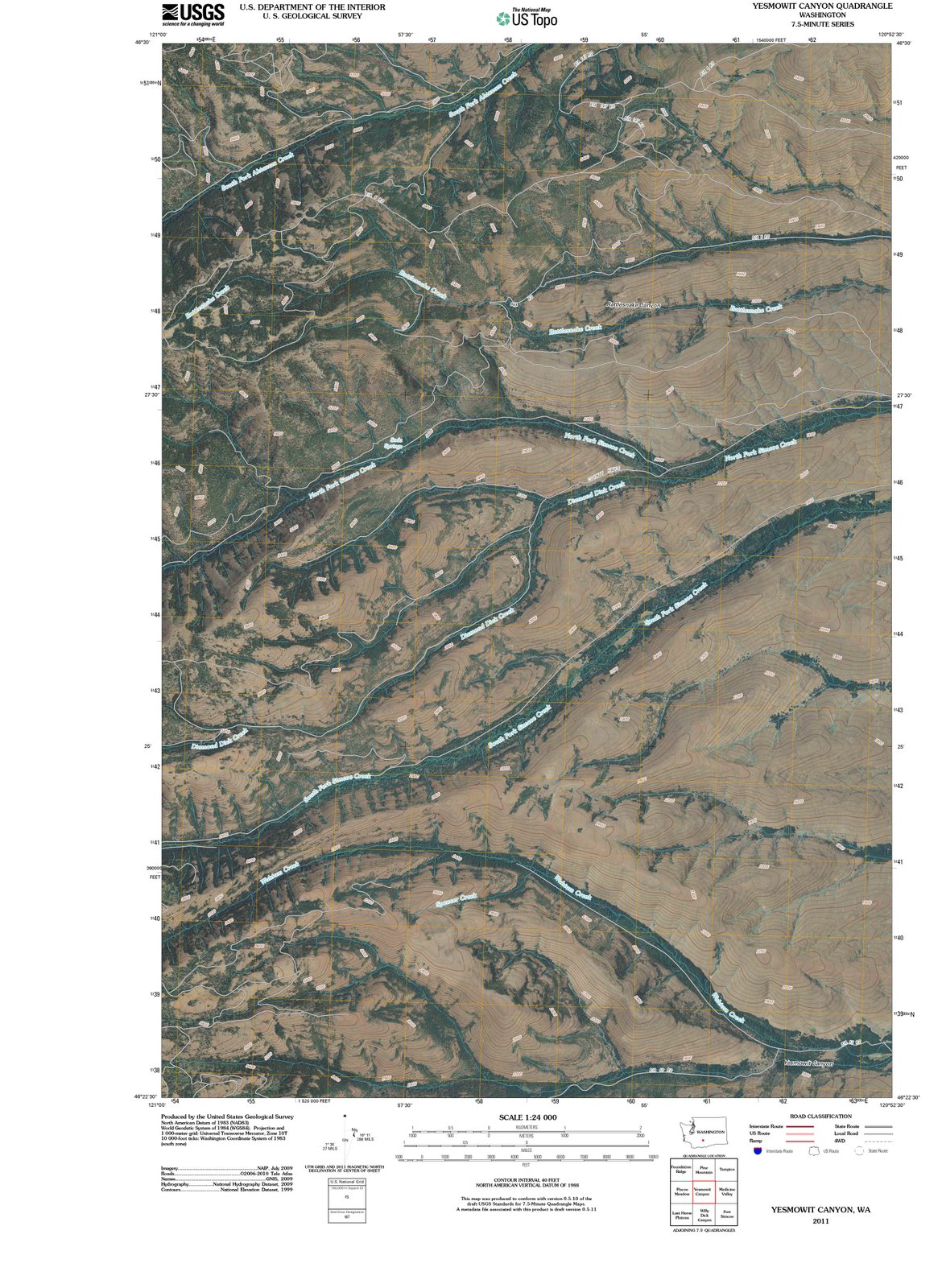 2011 Yesmowit Canyon, WA - Washington - USGS Topographic Map
