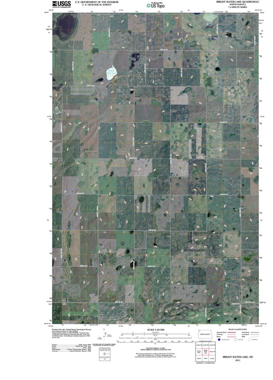 2011 Bright Water Lake, ND - North Dakota - USGS Topographic Map
