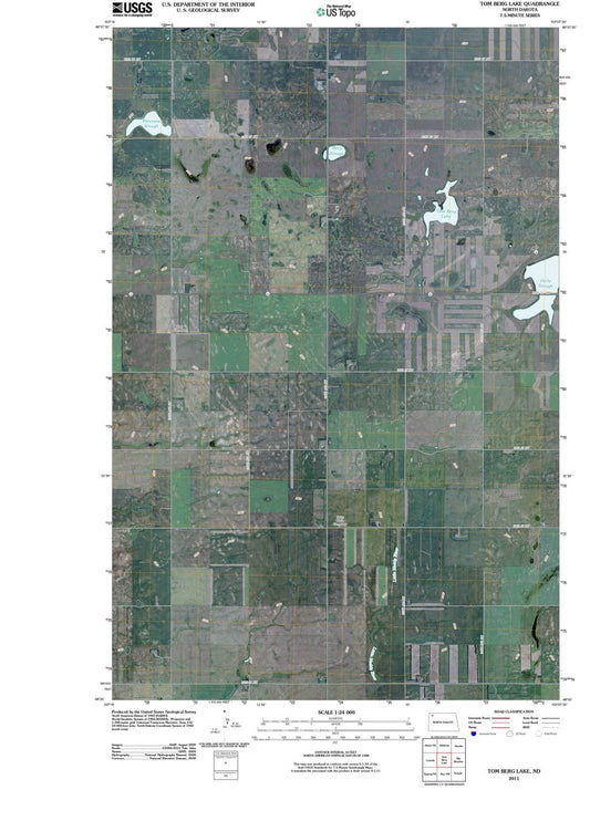 2011 Tom Berg Lake, ND - North Dakota - USGS Topographic Map