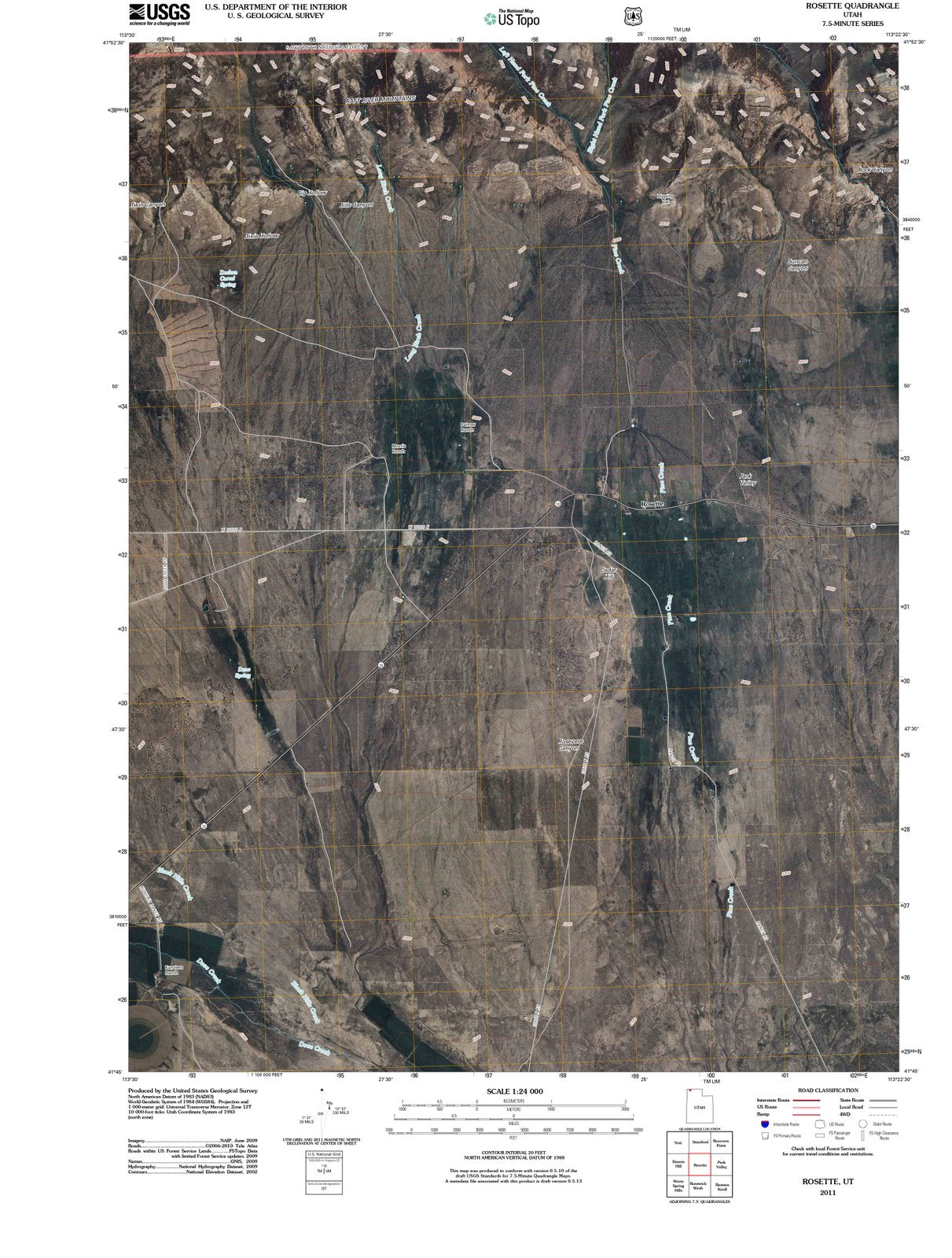 2011 Rosette, UT - Utah - USGS Topographic Map