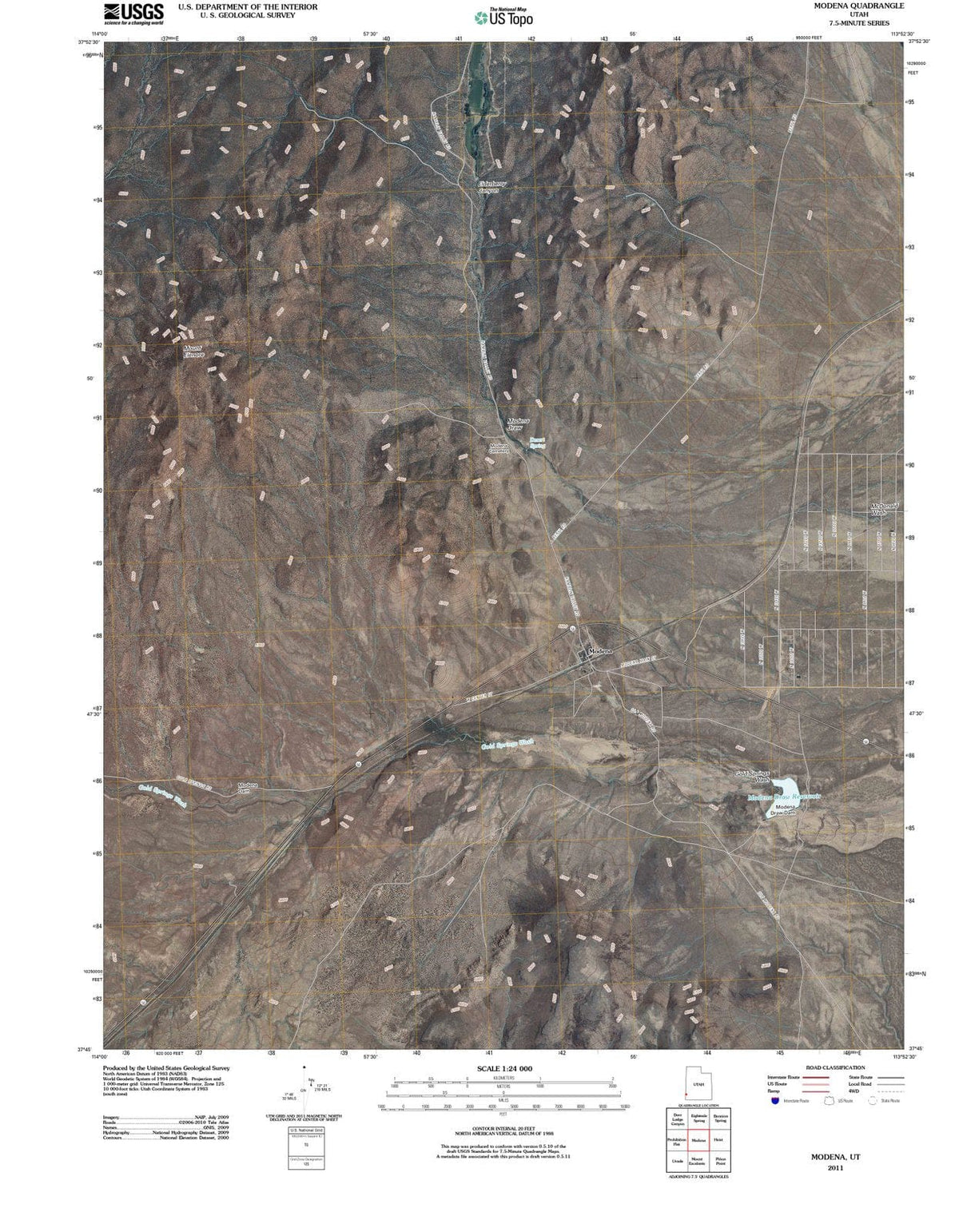 2011 Modena, UT - Utah - USGS Topographic Map