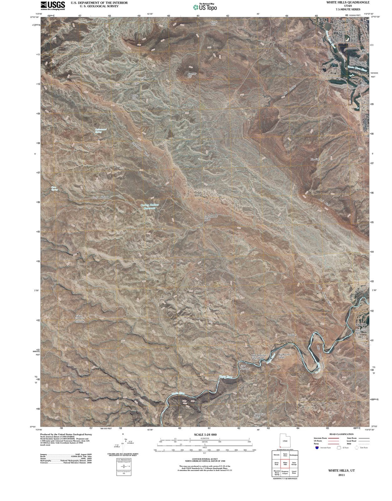 2011 White Hills, UT - Utah - USGS Topographic Map