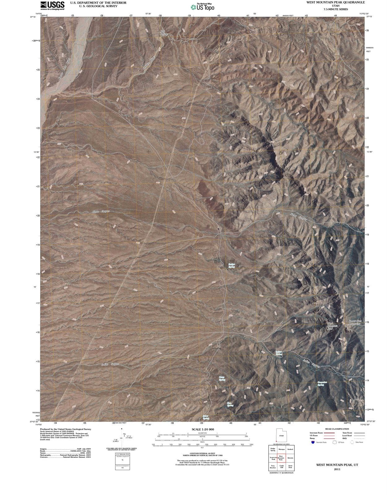 2011 West Mountain Peak, UT - Utah - USGS Topographic Map