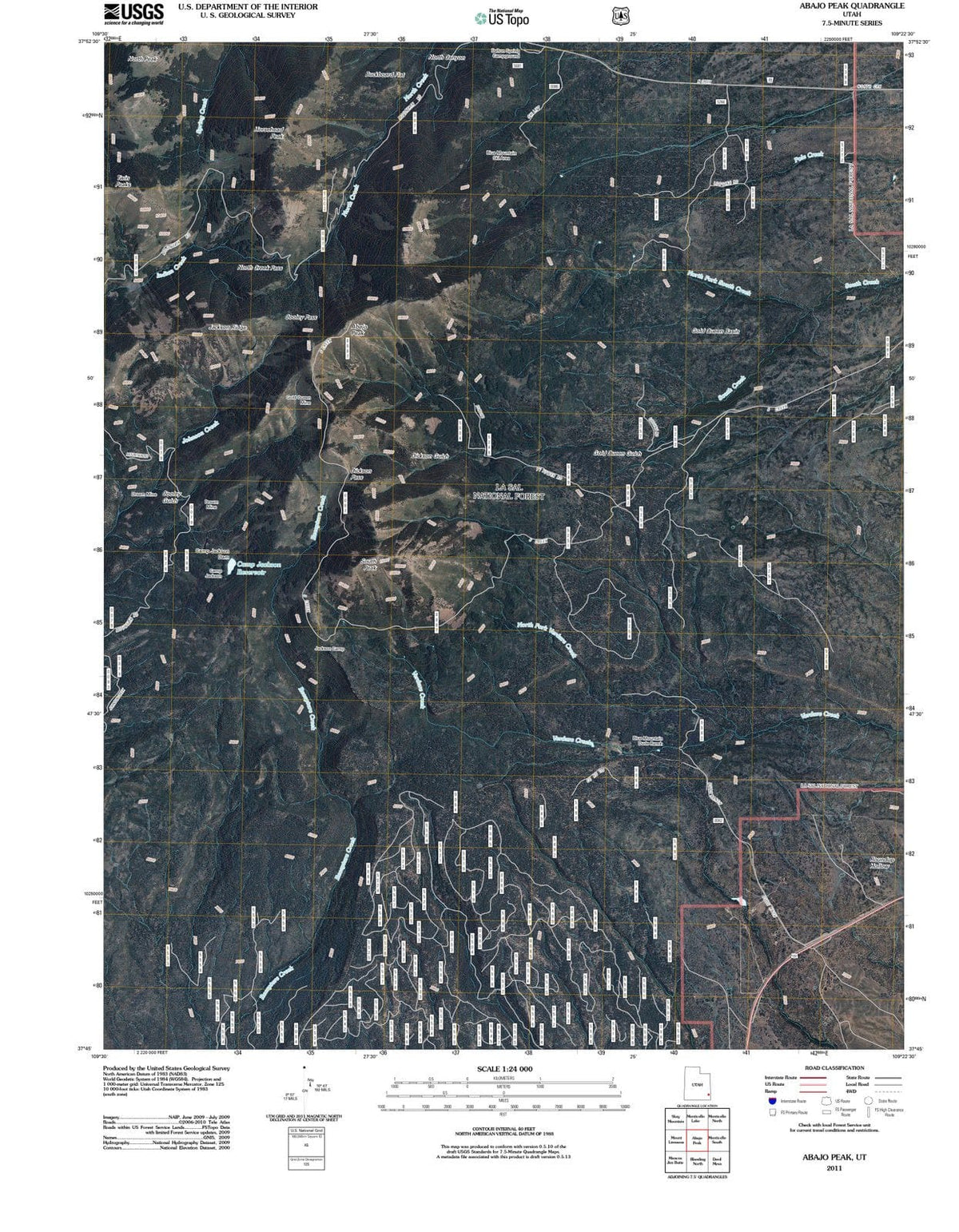 2011 Abajo Peak, UT - Utah - USGS Topographic Map