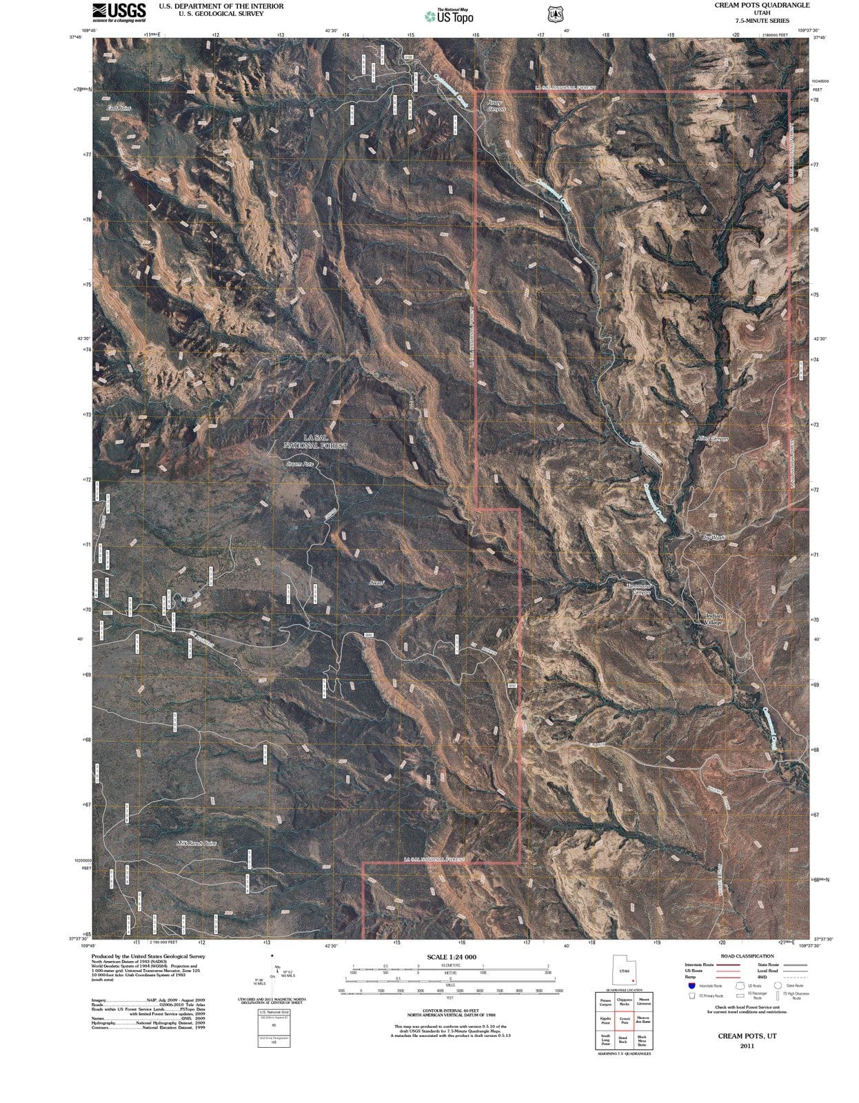 2011 Cream Pots, UT - Utah - USGS Topographic Map