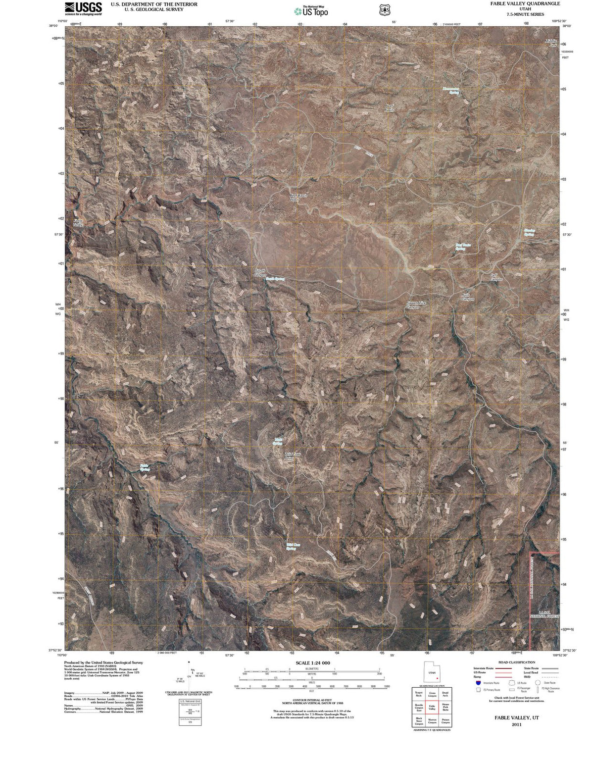 2011 Fable Valley, UT - Utah - USGS Topographic Map