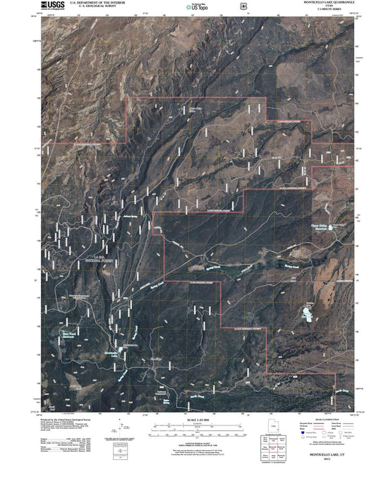 2011 Monticello Lake, UT - Utah - USGS Topographic Map