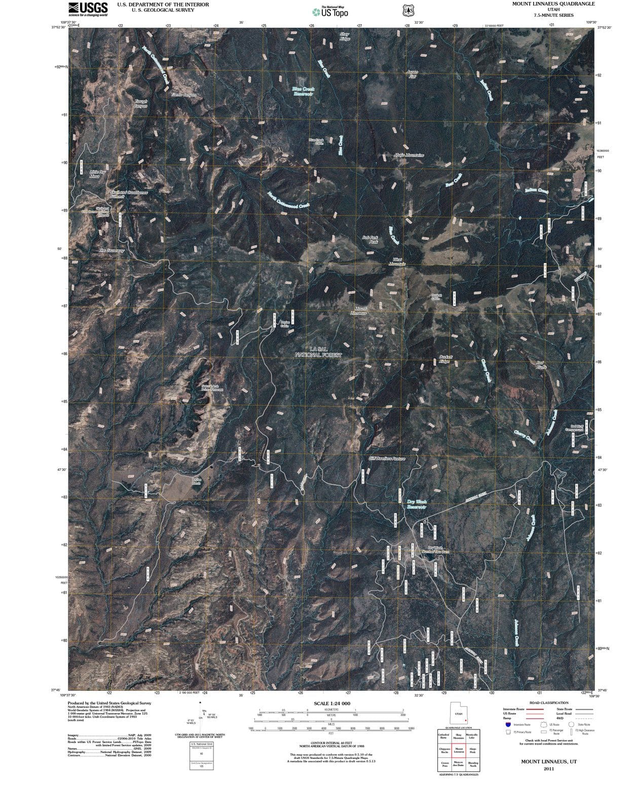2011 Mount Linnaeus, UT - Utah - USGS Topographic Map