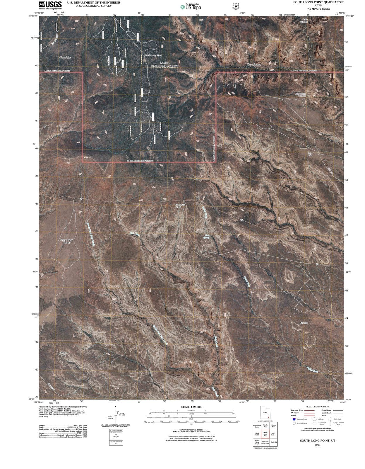 2011 South Long Point, UT - Utah - USGS Topographic Map