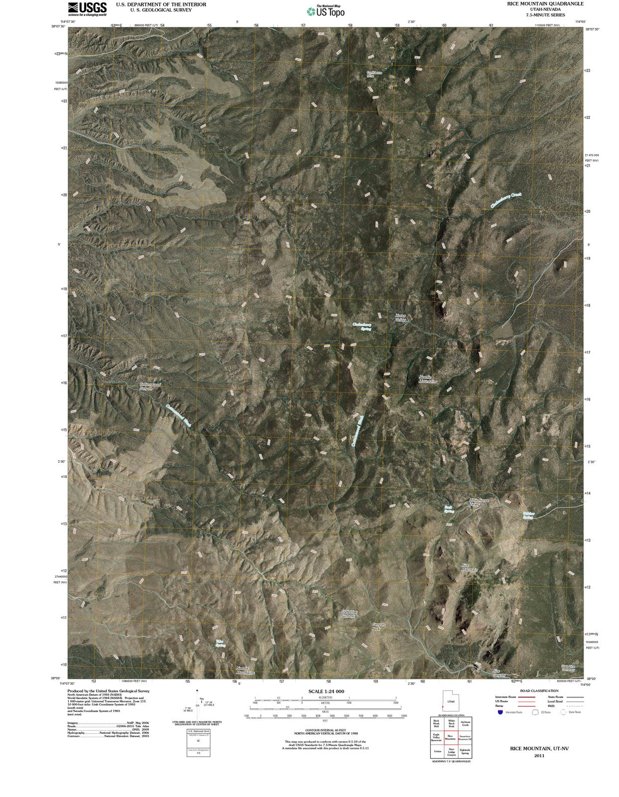 2011 Rice Mountain, UT - Utah - USGS Topographic Map