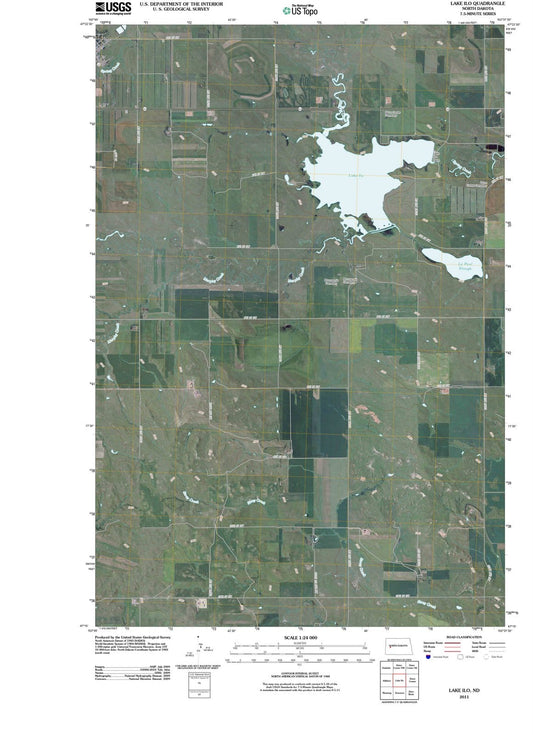 2011 Lake Ilo, ND - North Dakota - USGS Topographic Map