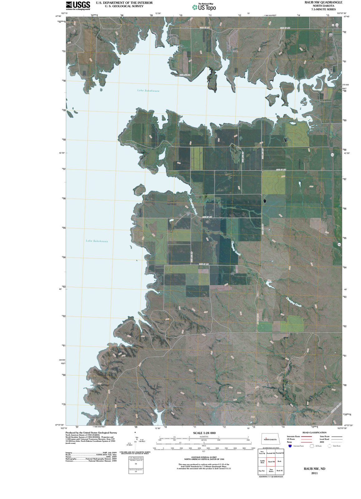2011 Raub, ND - North Dakota - USGS Topographic Map