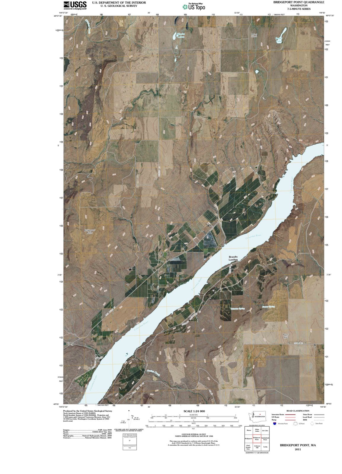 2011 Bridgeport Point, WA - Washington - USGS Topographic Map