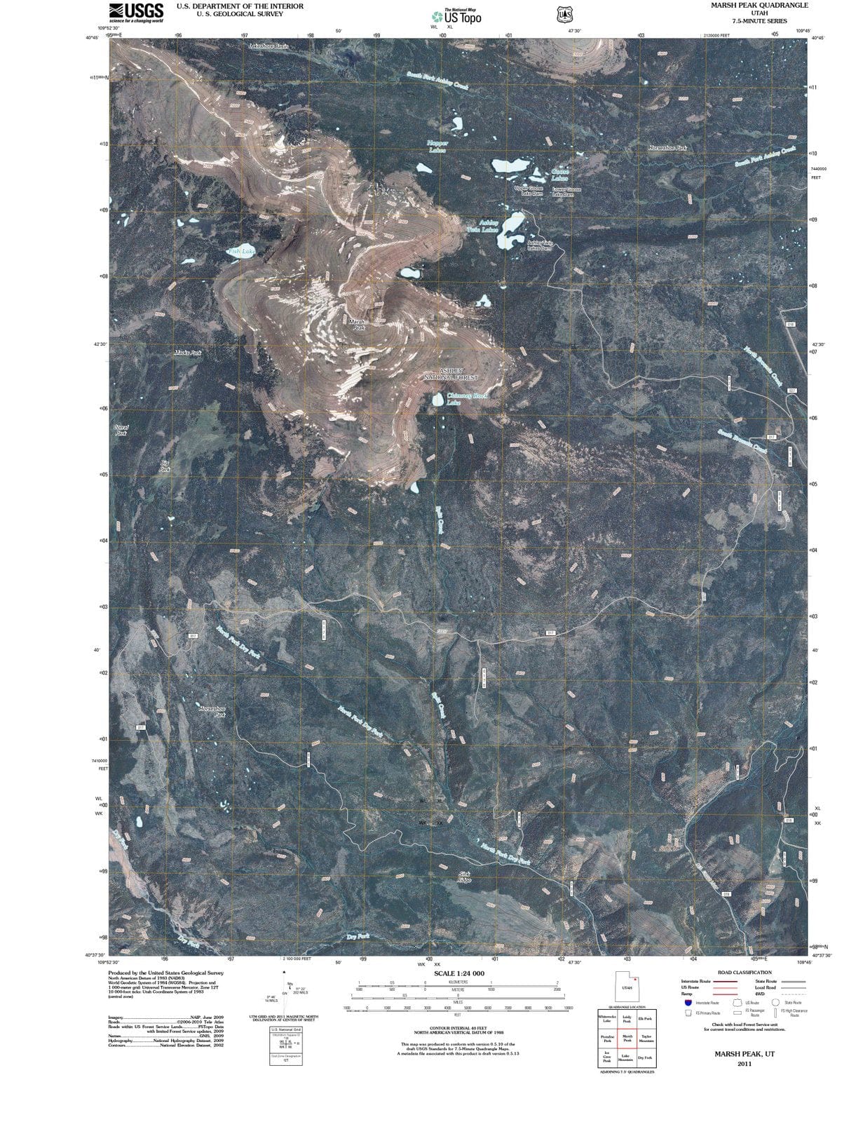 2011 Marsh Peak, UT - Utah - USGS Topographic Map