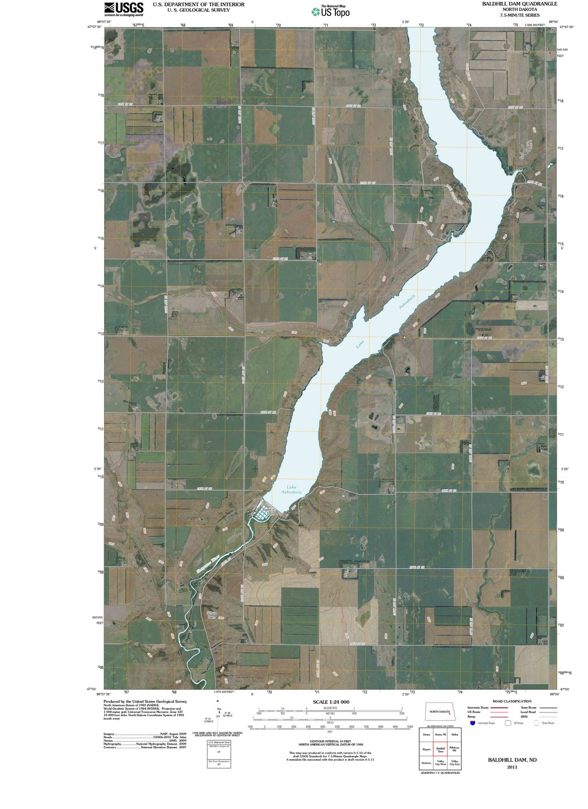 2011 Baldhillam, ND - North Dakota - USGS Topographic Map
