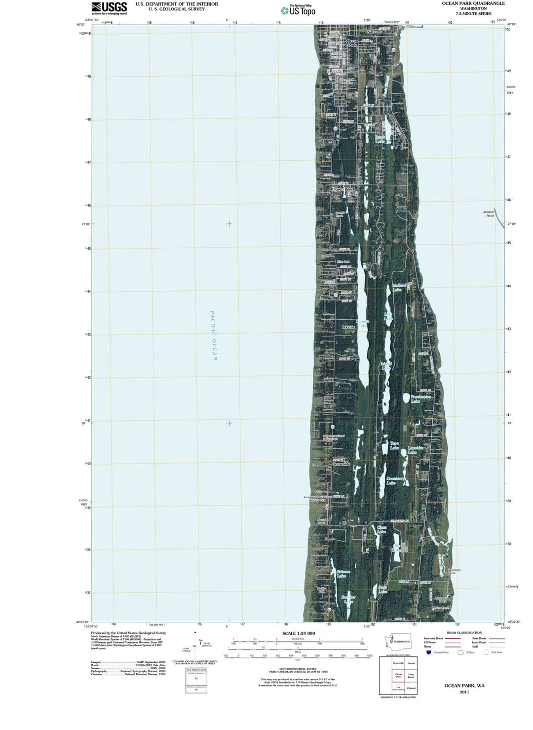 2011 Ocean Park, WA - Washington - USGS Topographic Map