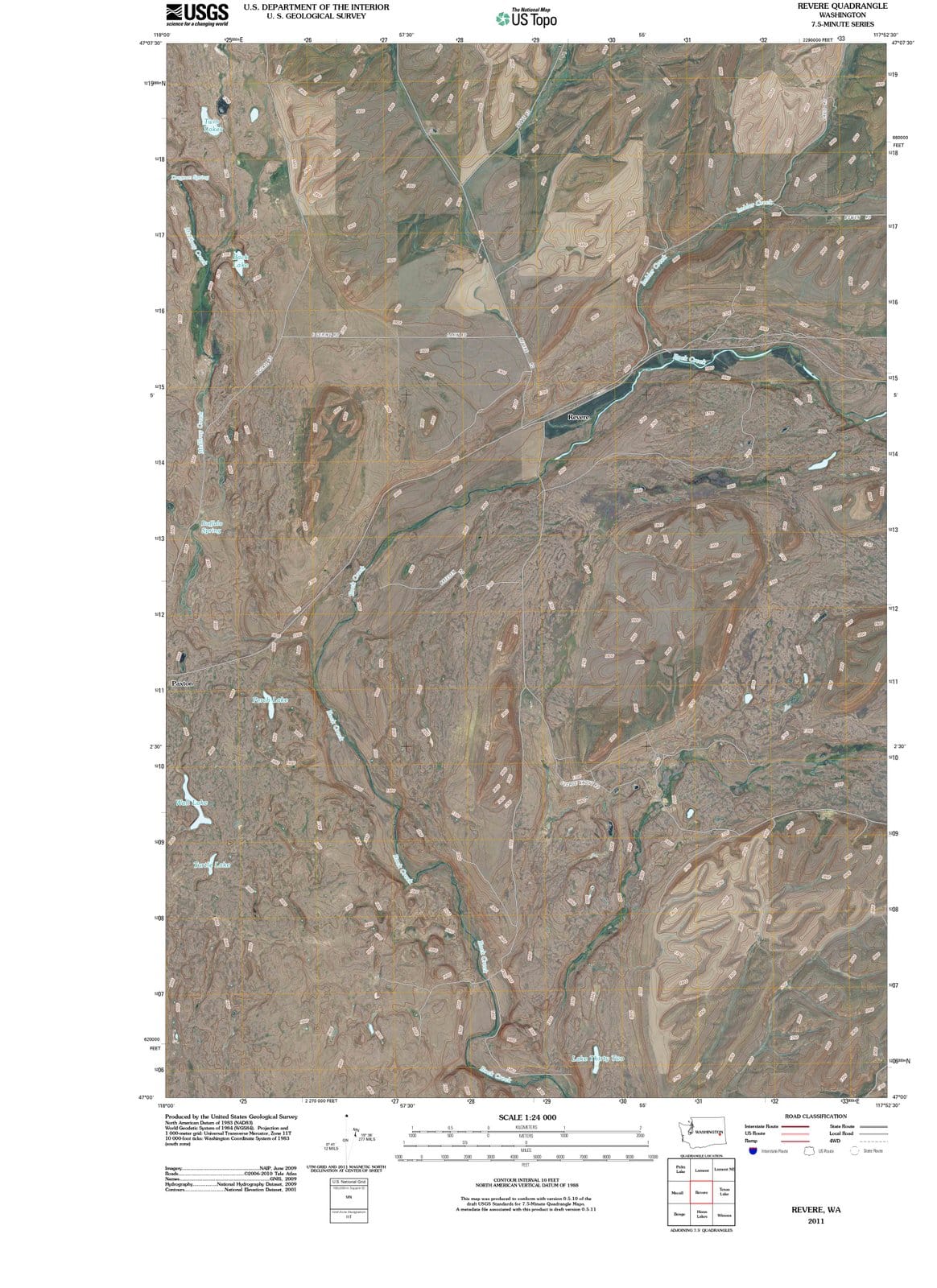 2011 Revere, WA - Washington - USGS Topographic Map