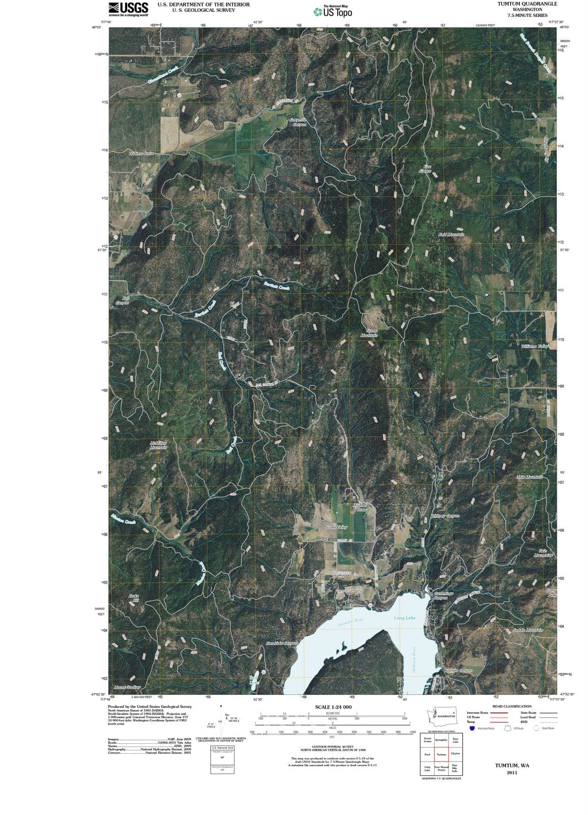 2011 Tumtum, WA - Washington - USGS Topographic Map