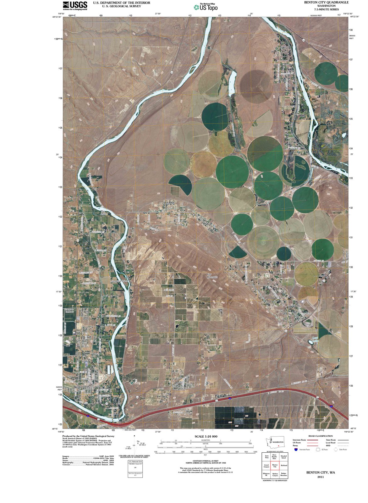 2011 Benton City, WA - Washington - USGS Topographic Map