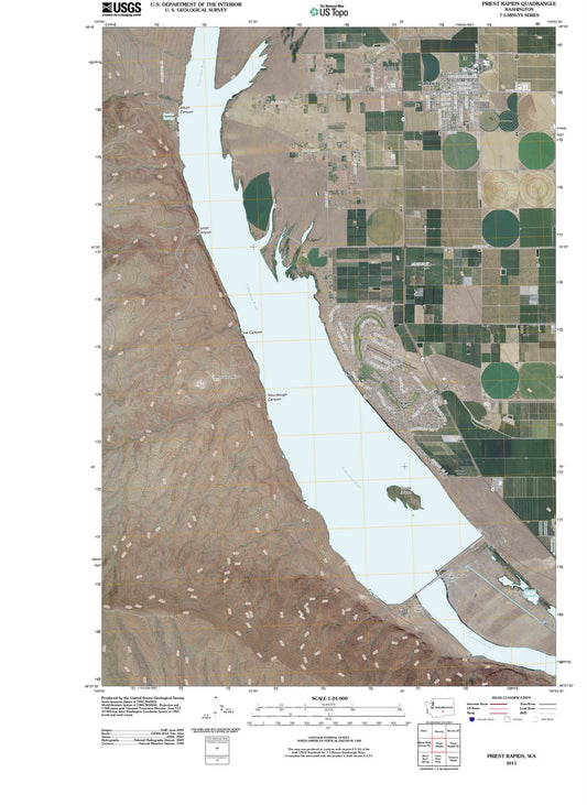 2011 Priest Rapids, WA - Washington - USGS Topographic Map