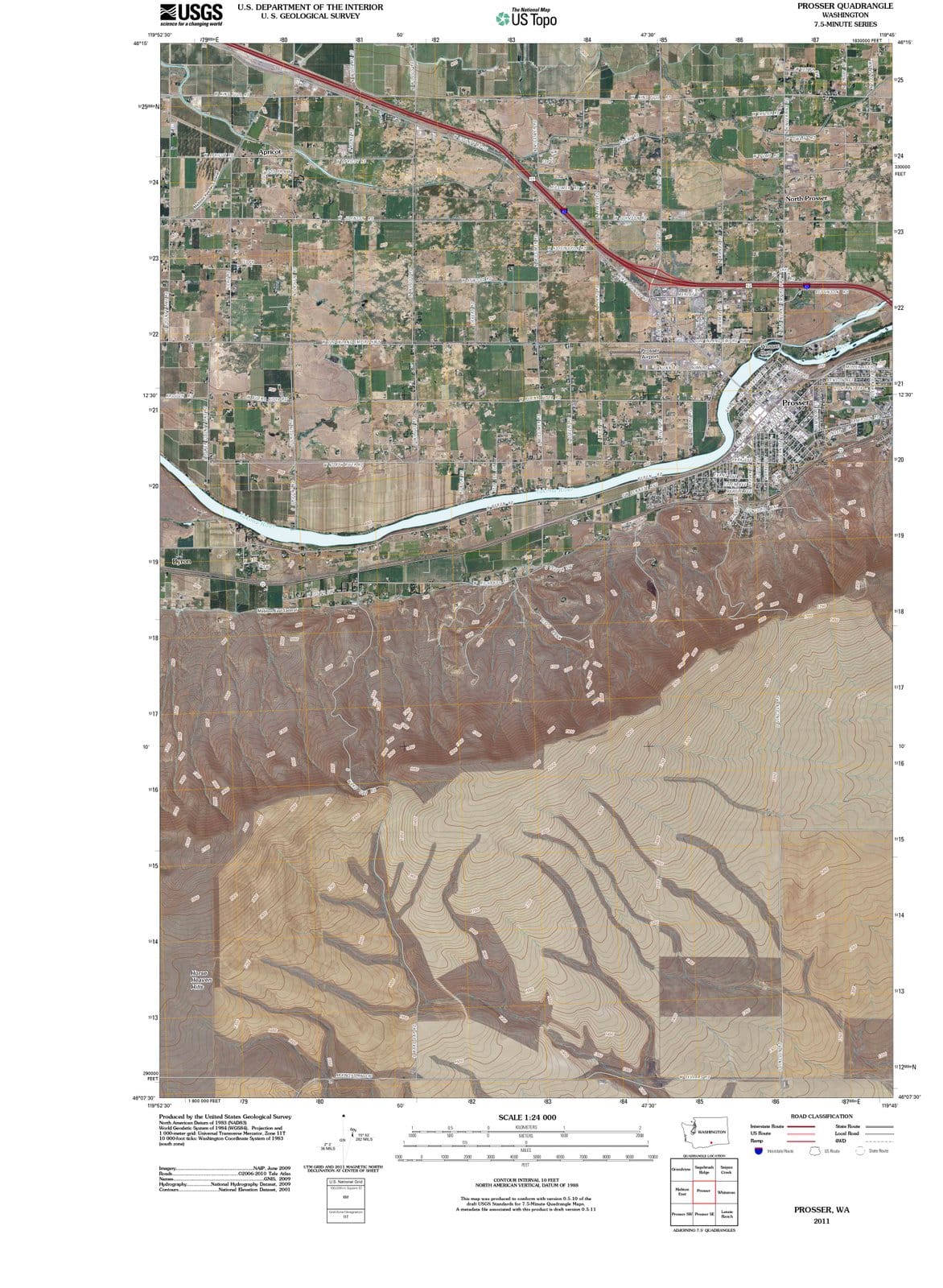 2011 Prosser, WA - Washington - USGS Topographic Map