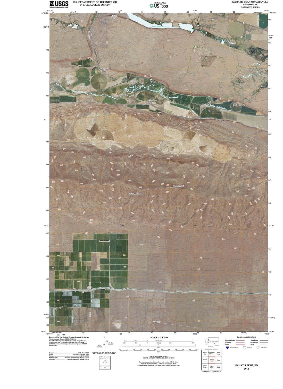 2011 Wahatis Peak, WA - Washington - USGS Topographic Map