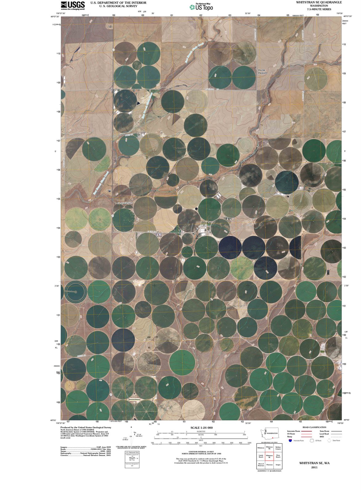2011 Whitstran, WA - Washington - USGS Topographic Map v3