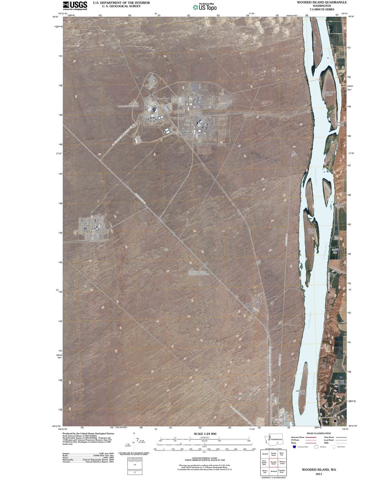 2011 Wooded Island, WA - Washington - USGS Topographic Map