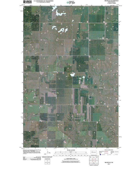 2011 Belden, ND - North Dakota - USGS Topographic Map v2