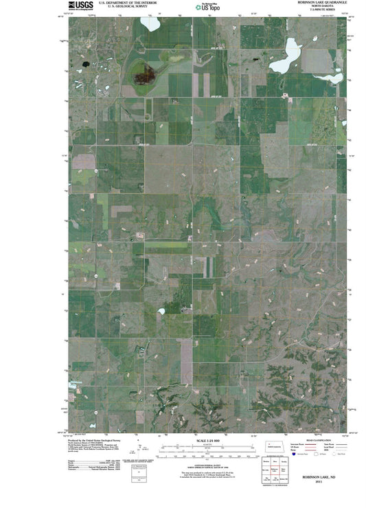 2011 Robinson Lake, ND - North Dakota - USGS Topographic Map