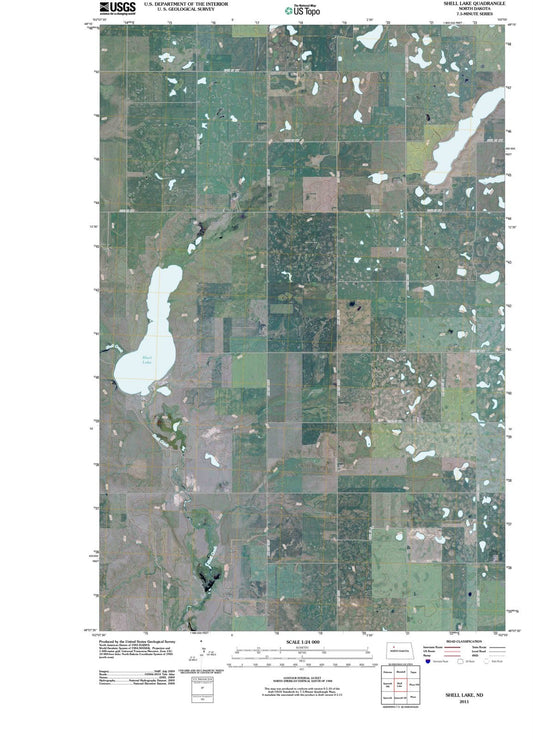 2011 Shell Lake, ND - North Dakota - USGS Topographic Map