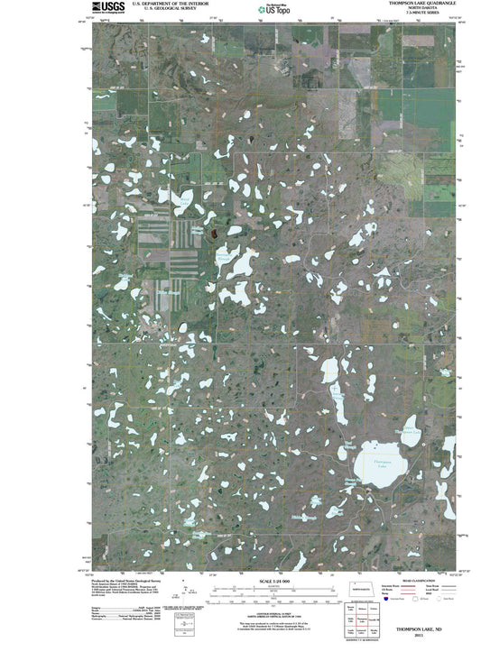 2011 Thompson Lake, ND - North Dakota - USGS Topographic Map