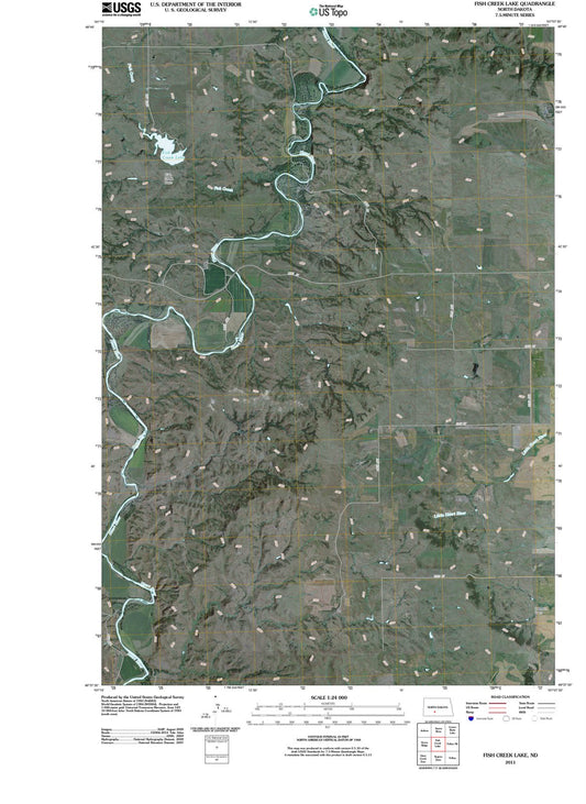 2011 Fish Creek Lake, ND - North Dakota - USGS Topographic Map