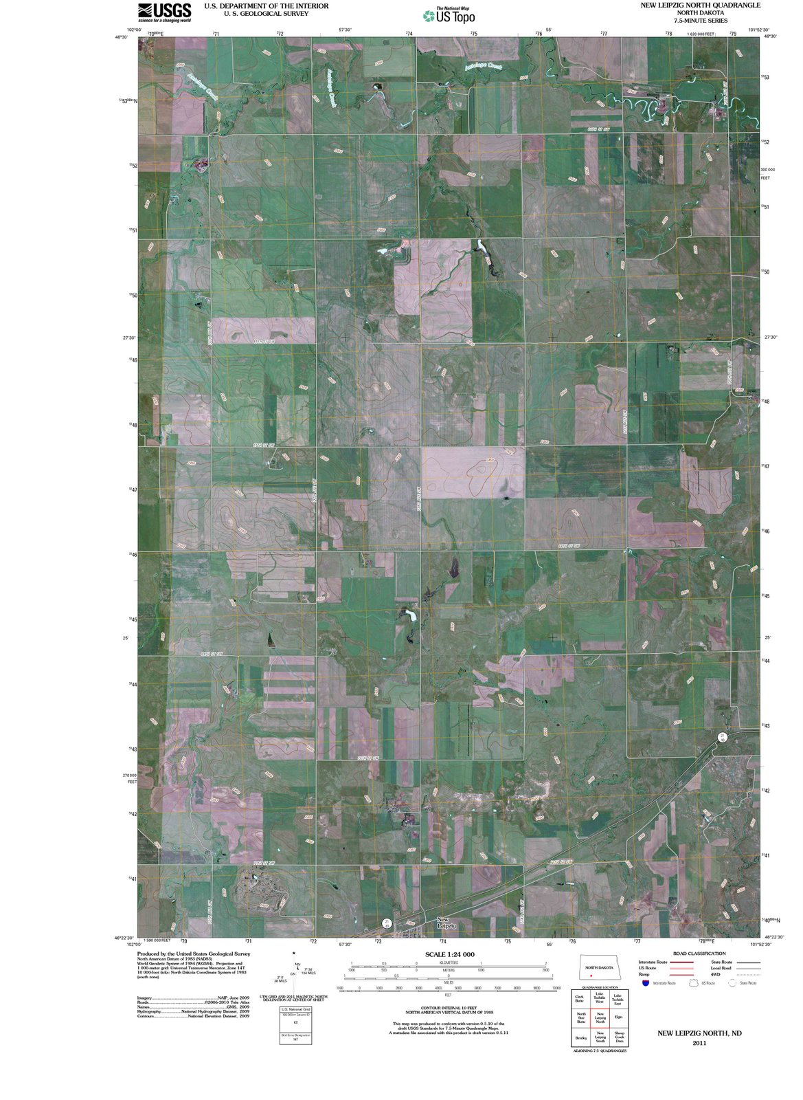 2011 New Leipzig North, ND - North Dakota - USGS Topographic Map