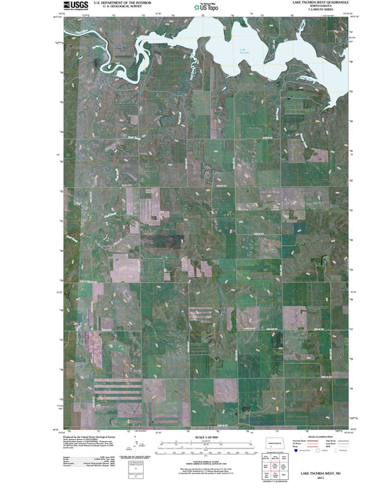 2011 Lake Tschida West, ND - North Dakota - USGS Topographic Map